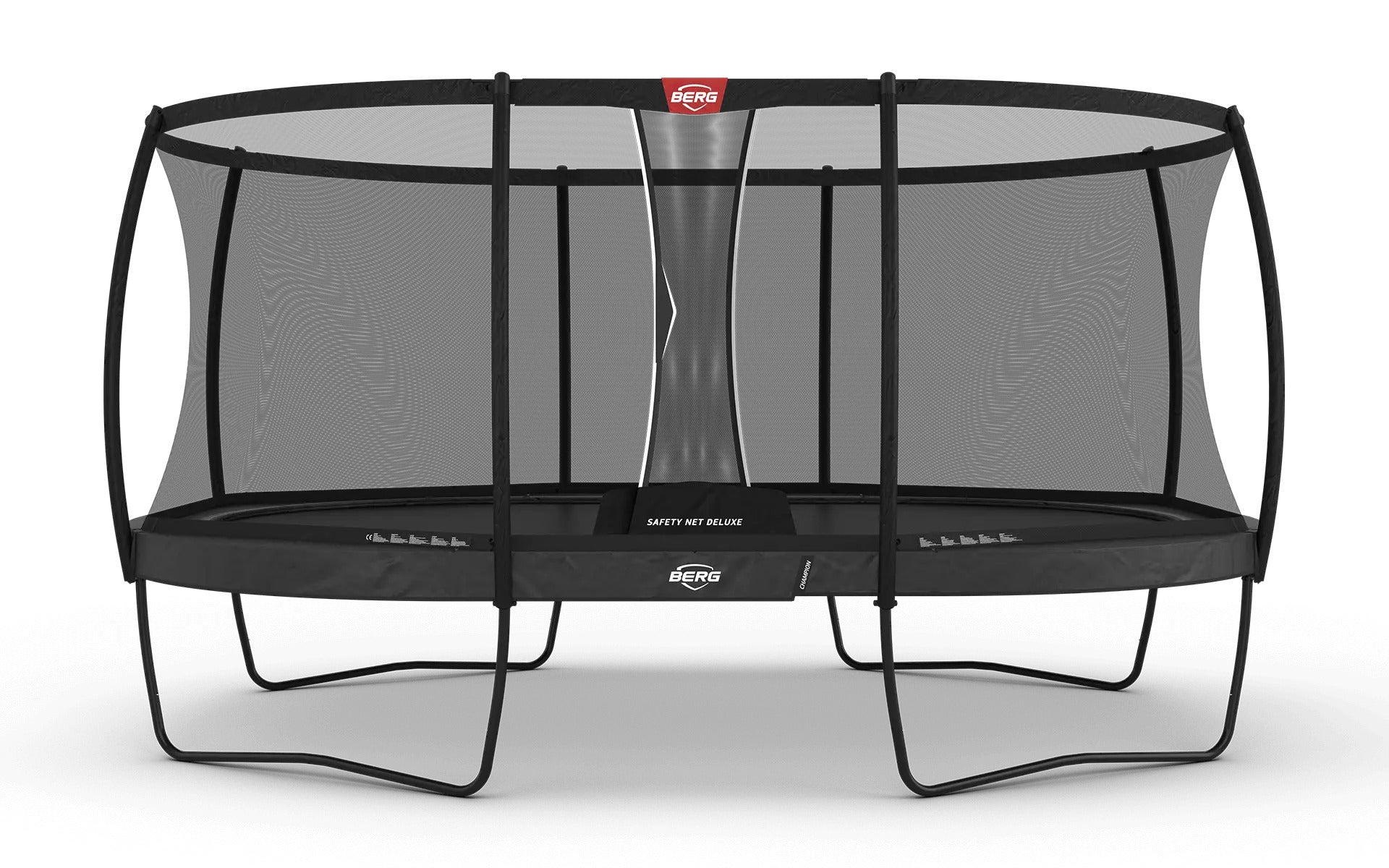 BERG Trampolin Grand Champion Regular 520 grau rund mit Sicherheitsnetz Deluxe
